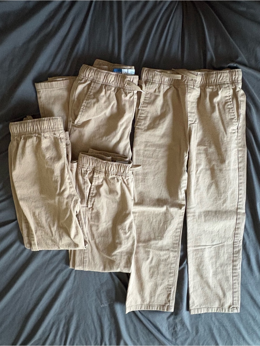GAP pull on KHAKI PANTS x 4. Size 10